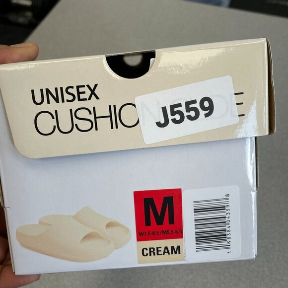 NEW 32 Degrees Women's M 7.5-8.5 Cushion Slide Sandals Cream EVA Ultra Soft - Picture 5 of 7